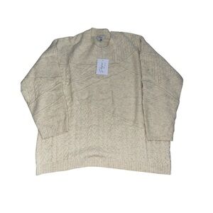 Polagram Green Chunky Knit V-Neck Button-Down Sweater Vest